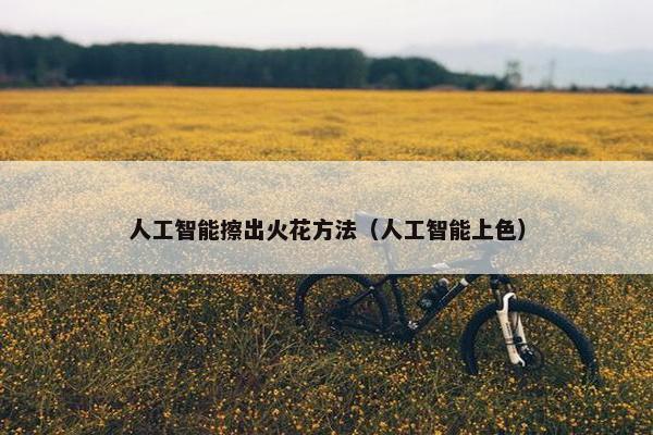 人工智能擦出火花方法（人工智能上色）