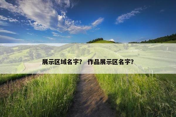 展示区域名字？ 作品展示区名字？