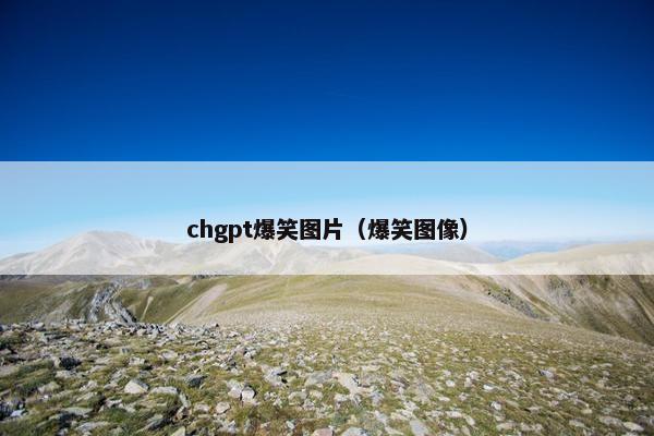 chgpt爆笑图片（爆笑图像）