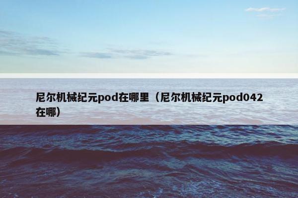 尼尔机械纪元pod在哪里（尼尔机械纪元pod042在哪）