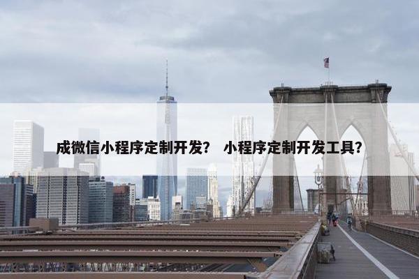 成微信小程序定制开发？ 小程序定制开发工具？