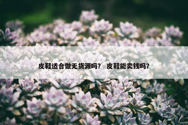 皮鞋适合做无货源吗？ 皮鞋能卖钱吗？