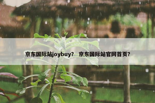 京东国际站joybuy？ 京东国际站官网首页？