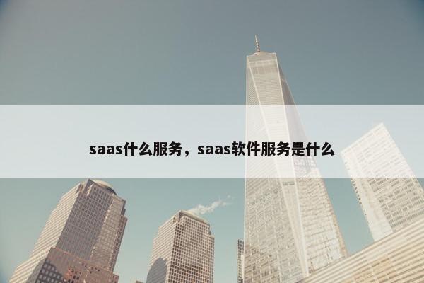 saas什么服务，saas软件服务是什么