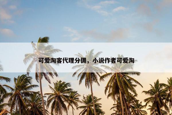 可爱淘客代理分佣，小说作者可爱淘