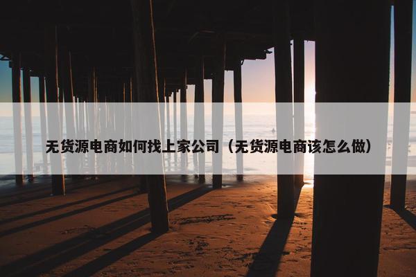 无货源电商如何找上家公司（无货源电商该怎么做）