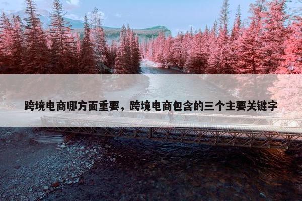 跨境电商哪方面重要，跨境电商包含的三个主要关键字