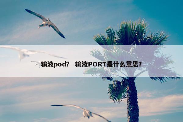 输液pod？ 输液PORT是什么意思？