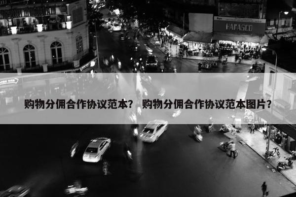 购物分佣合作协议范本？ 购物分佣合作协议范本图片？