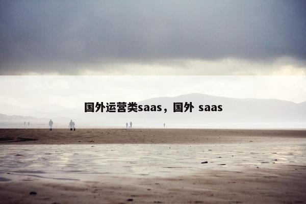 国外运营类saas，国外 saas
