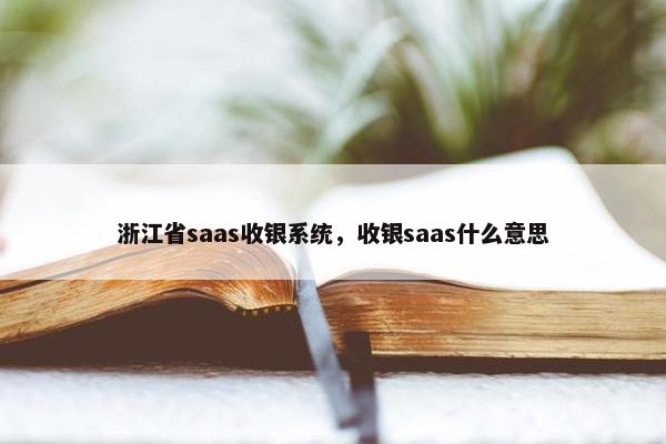 浙江省saas收银系统，收银saas什么意思