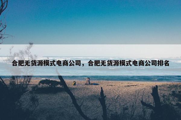 合肥无货源模式电商公司，合肥无货源模式电商公司排名