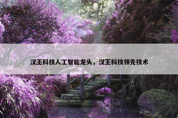 汉王科技人工智能龙头，汉王科技领先技术