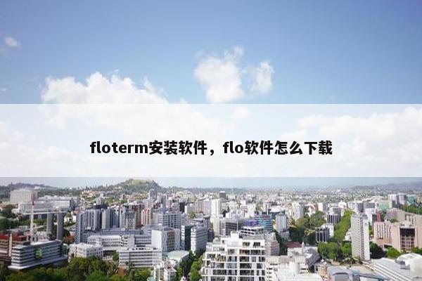 floterm安装软件，flo软件怎么下载