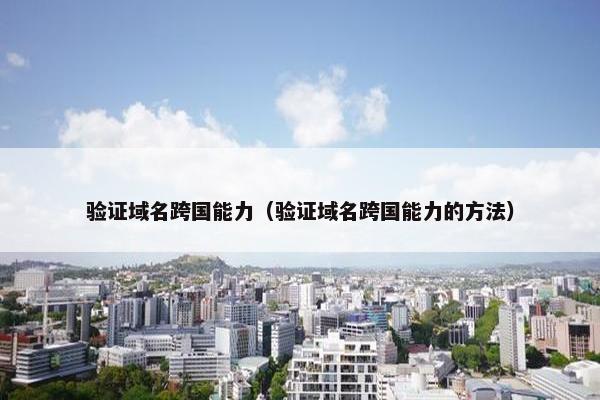 验证域名跨国能力（验证域名跨国能力的方法）