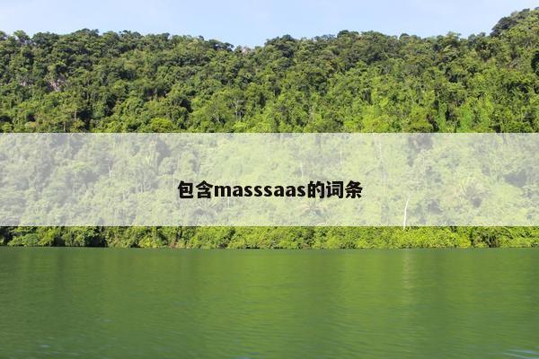 包含masssaas的词条