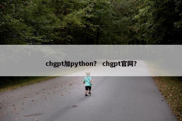 chgpt加python？ chgpt官网？