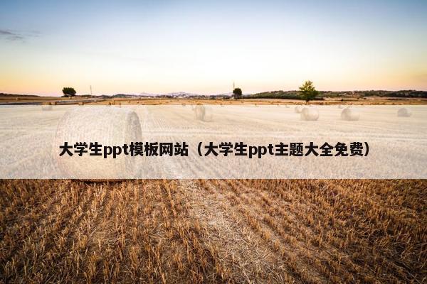 大学生ppt模板网站（大学生ppt主题大全免费）