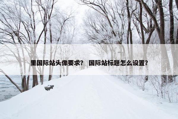 里国际站头像要求？ 国际站标题怎么设置？