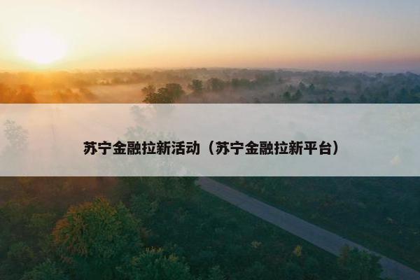 苏宁金融拉新活动（苏宁金融拉新平台）