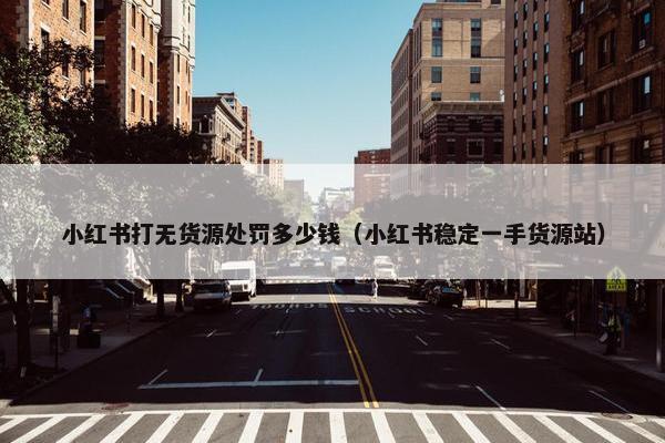 小红书打无货源处罚多少钱（小红书稳定一手货源站）