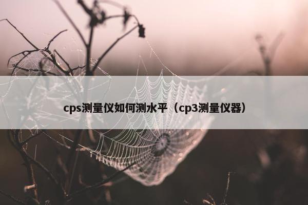 cps测量仪如何测水平（cp3测量仪器）