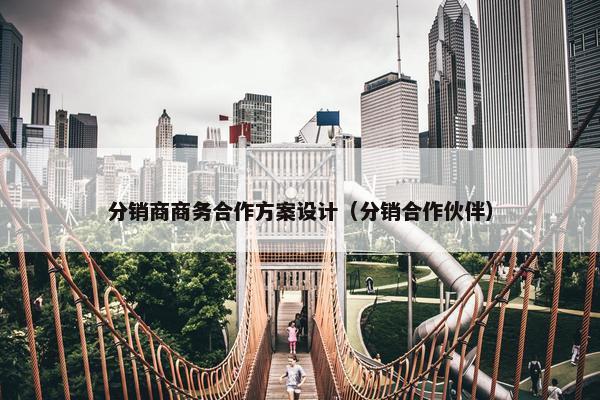 分销商商务合作方案设计（分销合作伙伴）