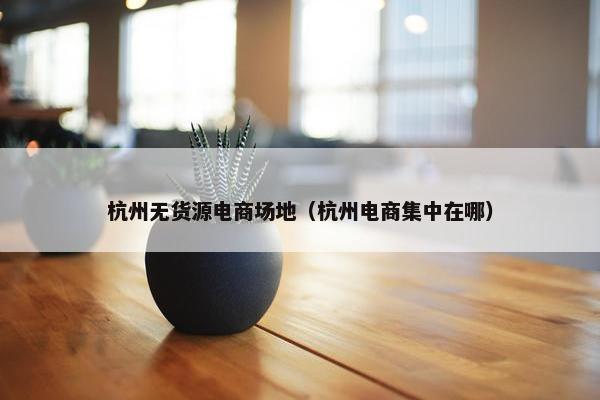 杭州无货源电商场地（杭州电商集中在哪）