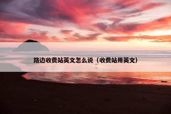 路边收费站英文怎么说（收费站用英文）