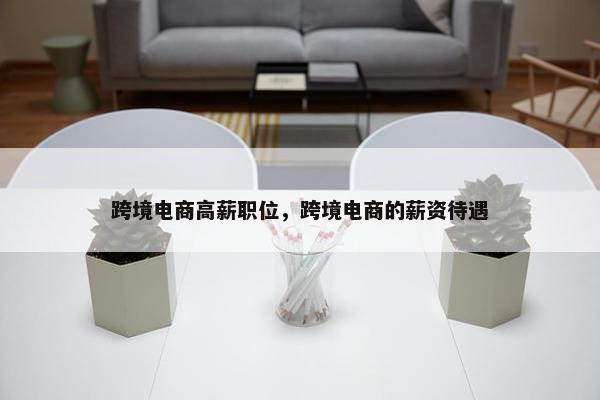 跨境电商高薪职位，跨境电商的薪资待遇