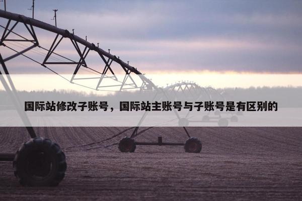 国际站修改子账号，国际站主账号与子账号是有区别的