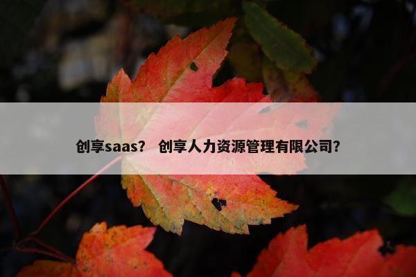 创享saas？ 创享人力资源管理有限公司？