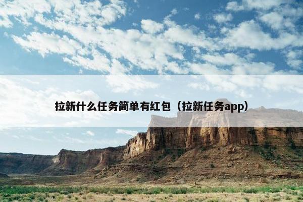 拉新什么任务简单有红包（拉新任务app）