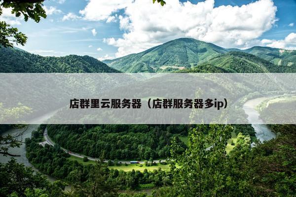 店群里云服务器（店群服务器多ip）