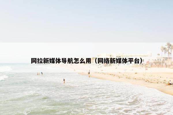 网拉新媒体导航怎么用（网络新媒体平台）
