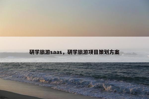 研学旅游saas，研学旅游项目策划方案