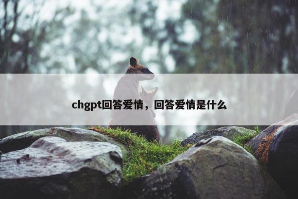 chgpt回答爱情，回答爱情是什么