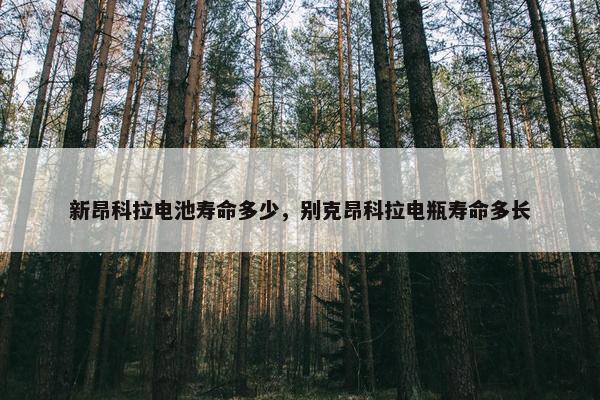新昂科拉电池寿命多少，别克昂科拉电瓶寿命多长