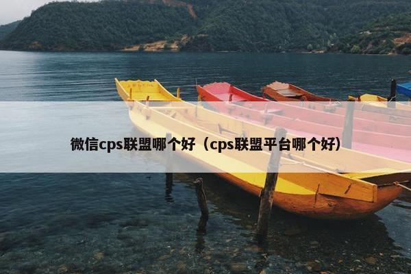 微信cps联盟哪个好（cps联盟平台哪个好）