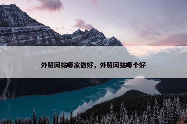 外贸网站哪家做好，外贸网站哪个好