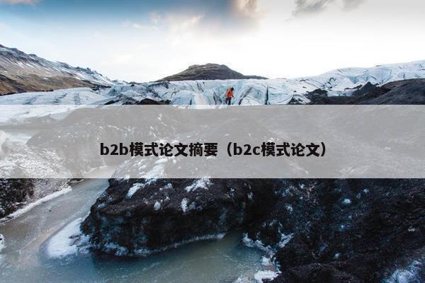 b2b模式论文摘要（b2c模式论文）
