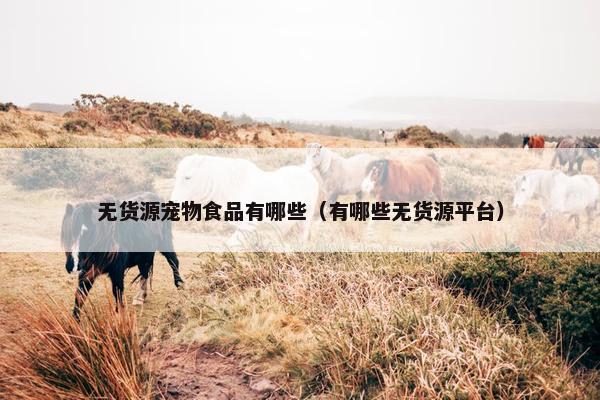 无货源宠物食品有哪些（有哪些无货源平台）