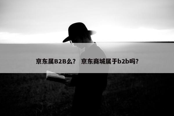 京东属B2B么？ 京东商城属于b2b吗？