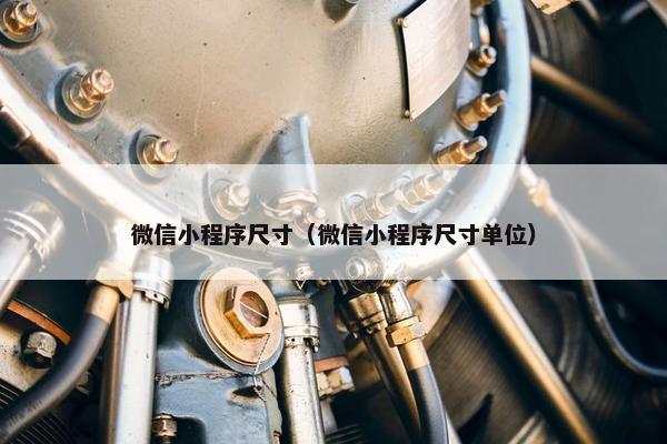 微信小程序尺寸（微信小程序尺寸单位）