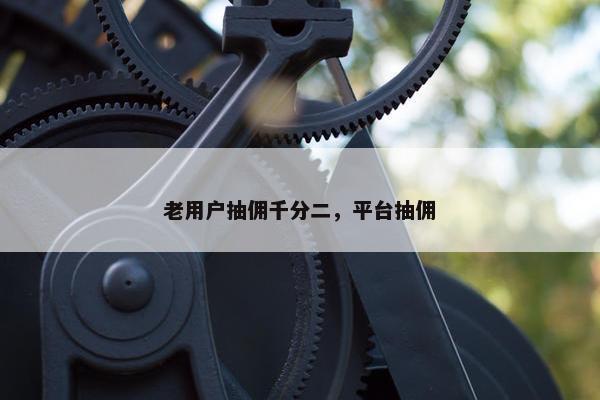 老用户抽佣千分二，平台抽佣