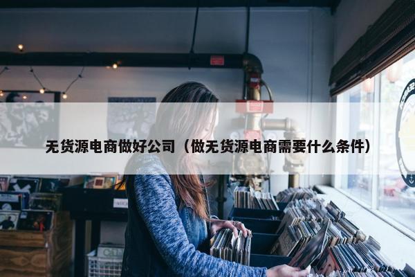 无货源电商做好公司（做无货源电商需要什么条件）