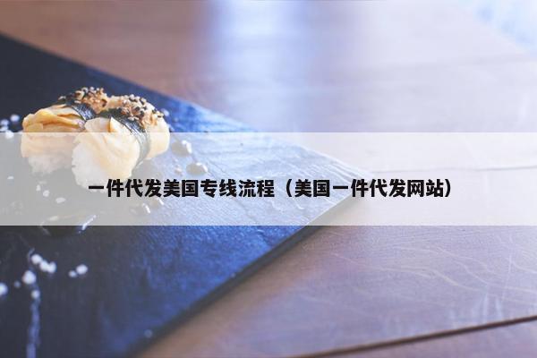 一件代发美国专线流程（美国一件代发网站）