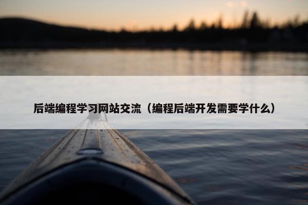 后端编程学习网站交流（编程后端开发需要学什么）