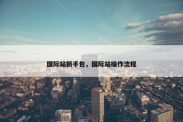 国际站新手包，国际站操作流程