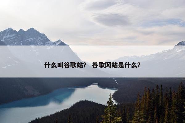 什么叫谷歌站？ 谷歌网站是什么？